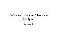 Random Errors in Chemical Analysis