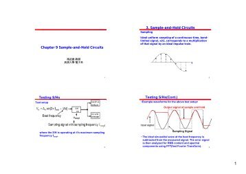 Chapter 9 Sample-and-Hold Circuits 3. Sample-and-Hold ... - 長庚大學