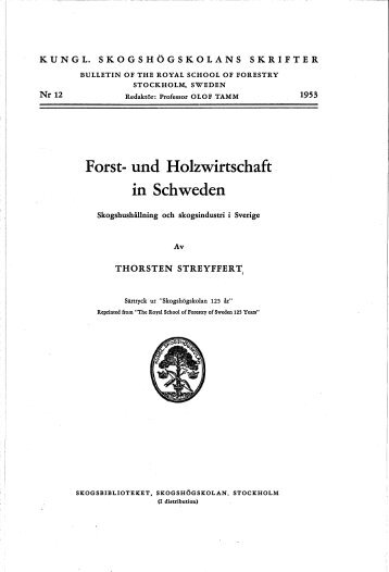 Forst- und Holzwirtschaft in Schweden