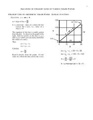 Equations of Straight Lines on Various Graph Papers