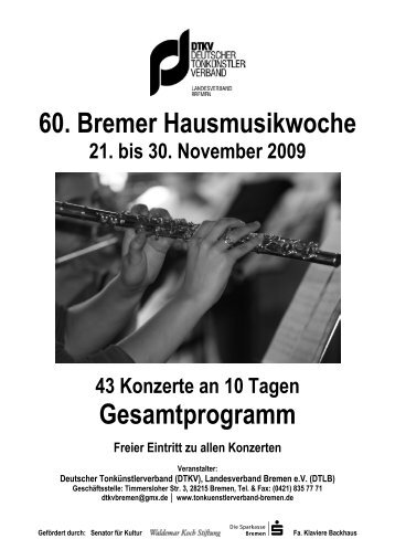 60. Bremer Hausmusikwoche 2009 - Bremen