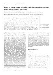 Doses to critical organs following radiotherapy and concomitant ...