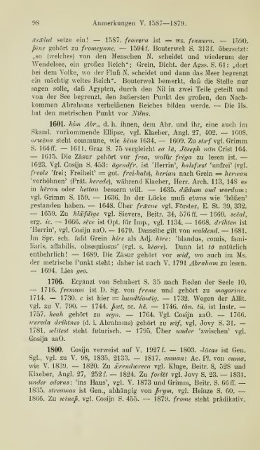 Die ältere Genesis. [The text of the Junius Manuscript of Caedmon's ...