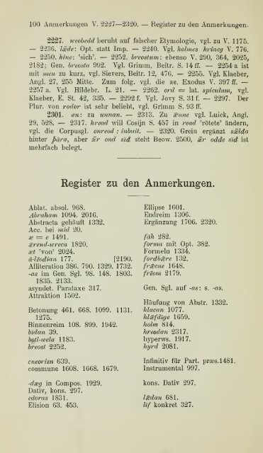 Die ältere Genesis. [The text of the Junius Manuscript of Caedmon's ...