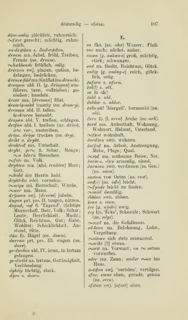 Die ältere Genesis. [The text of the Junius Manuscript of Caedmon's ...