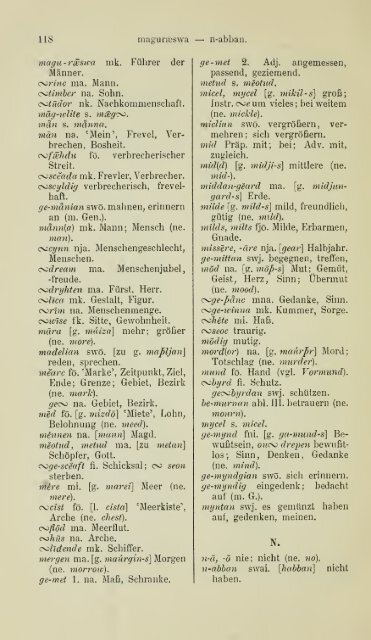 Die ältere Genesis. [The text of the Junius Manuscript of Caedmon's ...