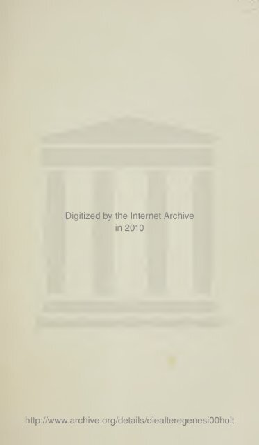 Die ältere Genesis. [The text of the Junius Manuscript of Caedmon's ...