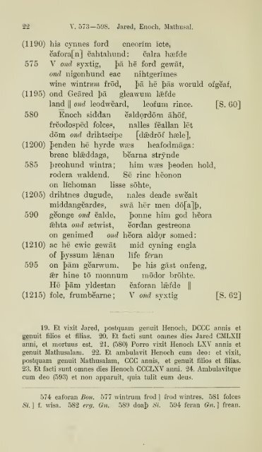 Die ältere Genesis. [The text of the Junius Manuscript of Caedmon's ...