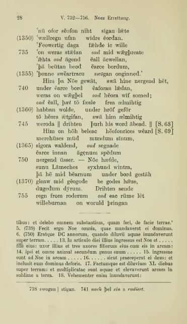 Die ältere Genesis. [The text of the Junius Manuscript of Caedmon's ...