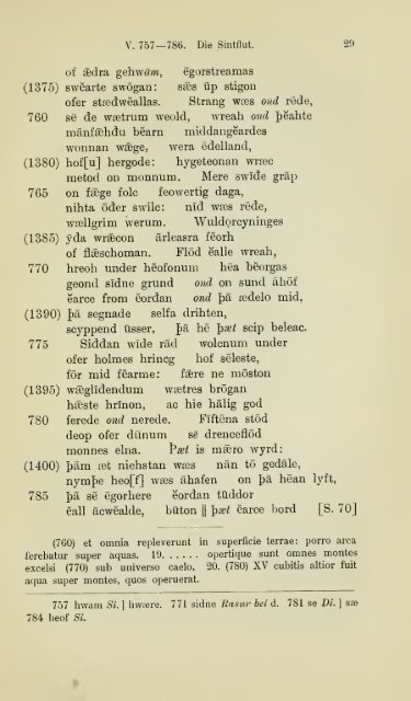 Die ältere Genesis. [The text of the Junius Manuscript of Caedmon's ...