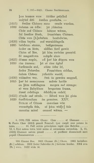 Die ältere Genesis. [The text of the Junius Manuscript of Caedmon's ...