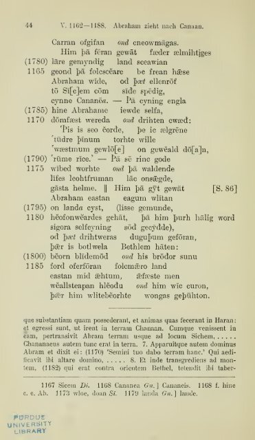 Die ältere Genesis. [The text of the Junius Manuscript of Caedmon's ...