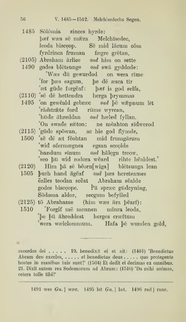 Die ältere Genesis. [The text of the Junius Manuscript of Caedmon's ...