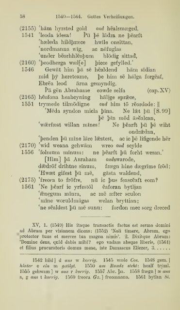 Die ältere Genesis. [The text of the Junius Manuscript of Caedmon's ...