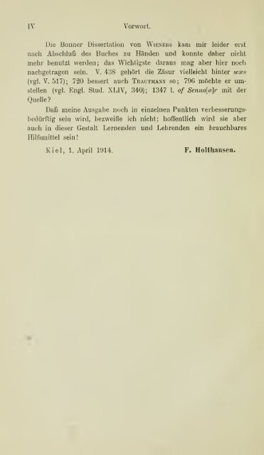 Die ältere Genesis. [The text of the Junius Manuscript of Caedmon's ...