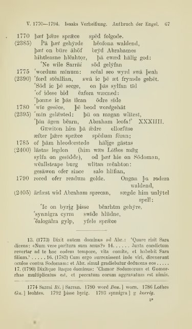 Die ältere Genesis. [The text of the Junius Manuscript of Caedmon's ...