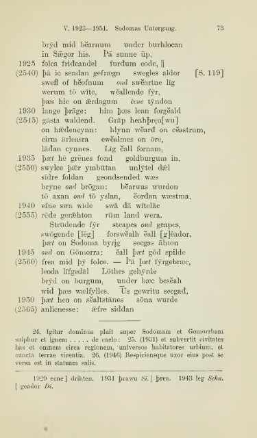 Die ältere Genesis. [The text of the Junius Manuscript of Caedmon's ...