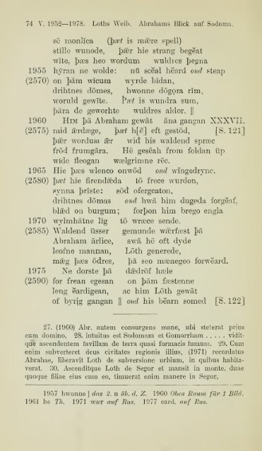 Die ältere Genesis. [The text of the Junius Manuscript of Caedmon's ...