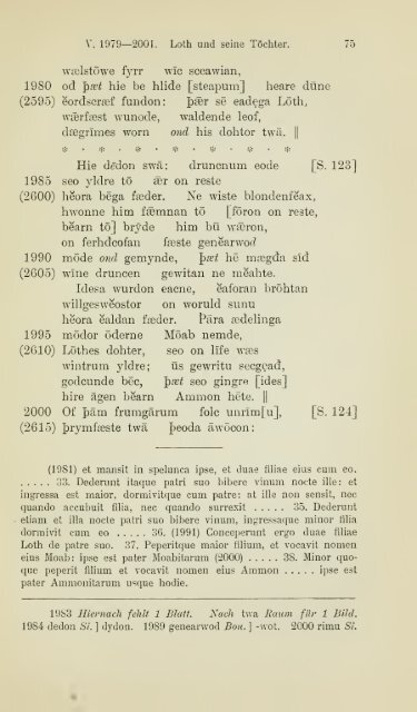 Die ältere Genesis. [The text of the Junius Manuscript of Caedmon's ...