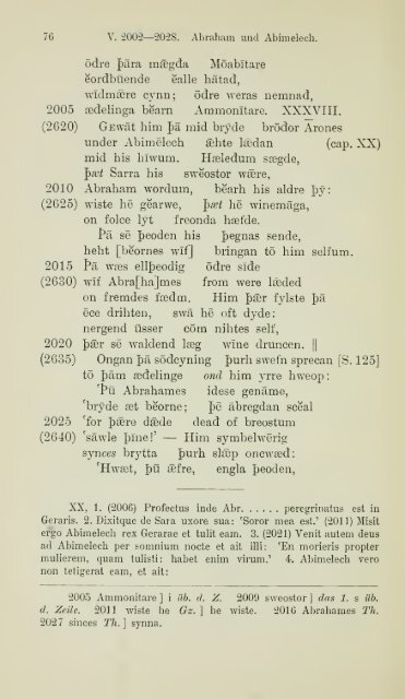 Die ältere Genesis. [The text of the Junius Manuscript of Caedmon's ...