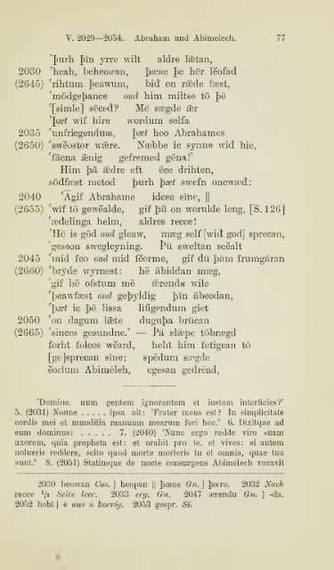 Die ältere Genesis. [The text of the Junius Manuscript of Caedmon's ...