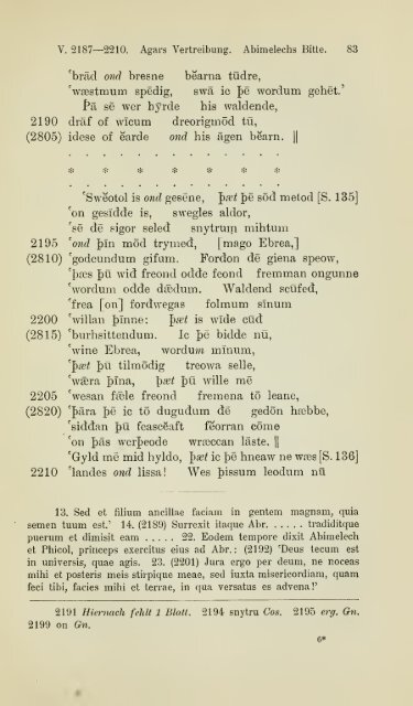 Die ältere Genesis. [The text of the Junius Manuscript of Caedmon's ...