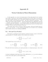 Appendix B Vector Calculus in Three Dimensions - School of ...