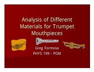Analysis of Different Materials for Trumpet Mouthpieces