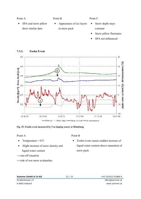 Snow Pack Analyser SPA Examples