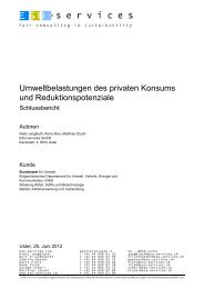 Umweltbelastungen des privaten Konsums und ... - ESU-services Ltd.