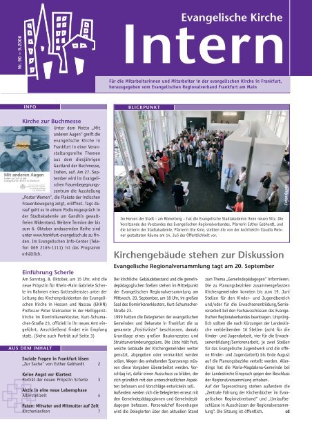 Ausgabe Nr. 90 - September 2006 - Evangelische Kirche Frankfurt ...