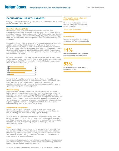 Balfour Beatty - Corporate Responsibility Summary Report 2007