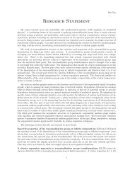Research Statement - Mathematics