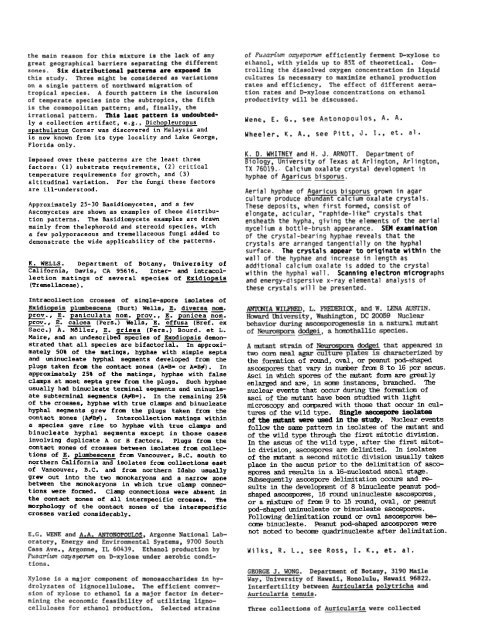 1985 - Mycological Society of America