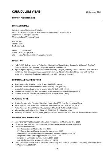 CURRICULUM VITAE - TU Delft
