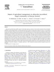 Impact of agricultural management on arbuscular mycorrhizal fungal ...