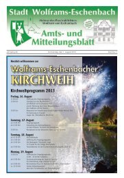 Amtsblatt August 2013 - Stadt Wolframs-Eschenbach