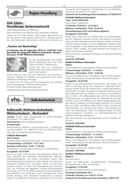 Amtsblatt August 2013 - Stadt Wolframs-Eschenbach