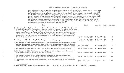 Hbheres Kommando z.b.V. XXXI (XXXI Corps Command) This unit ...