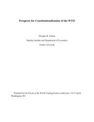 Prospects for Constitutionalization of the WTO - University of ...