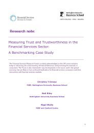 Measuring Trust and Trustworthiness in the Financial Services ...