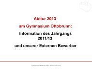 Abitur 2013 am Gymnasium Ottobrunn: Information des Jahrgangs ...