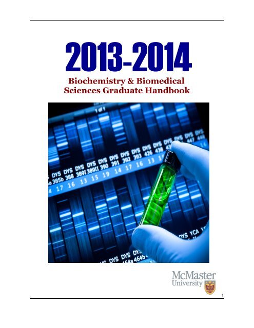 Graduate Handbook - Faculty of Health Sciences - McMaster ...