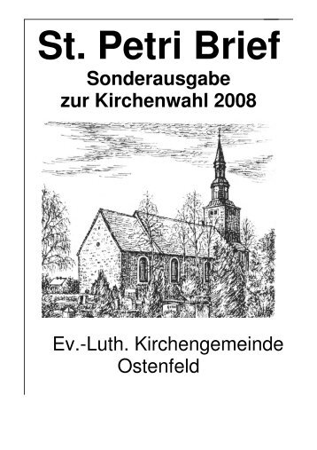 Sonderausgabe 2008 - Kirchengemeinde Ostenfeld