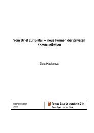 Vom Brief zur E-Mail – neue Formen der privaten ... - DSpace UTB