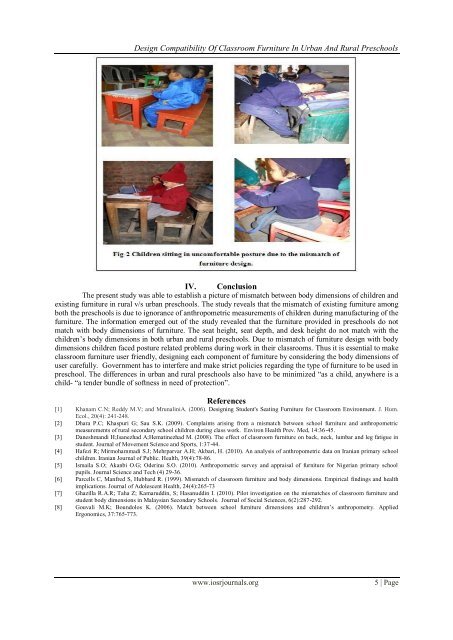 Design Compatibility of Classroom Furniture in Urban and ... - IOSR