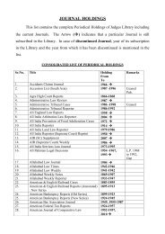 consolidated list of periodical holdings - Supreme Court of India