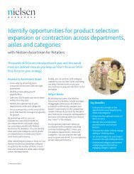 Identify opportunities for product selection expansion or ... - Nielsen