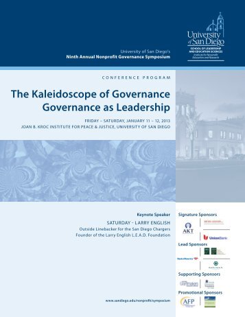 The Kaleidoscope of Governance Governance as Leadership