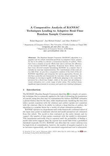 A Comparative Analysis of RANSAC Techniques Leading to ...